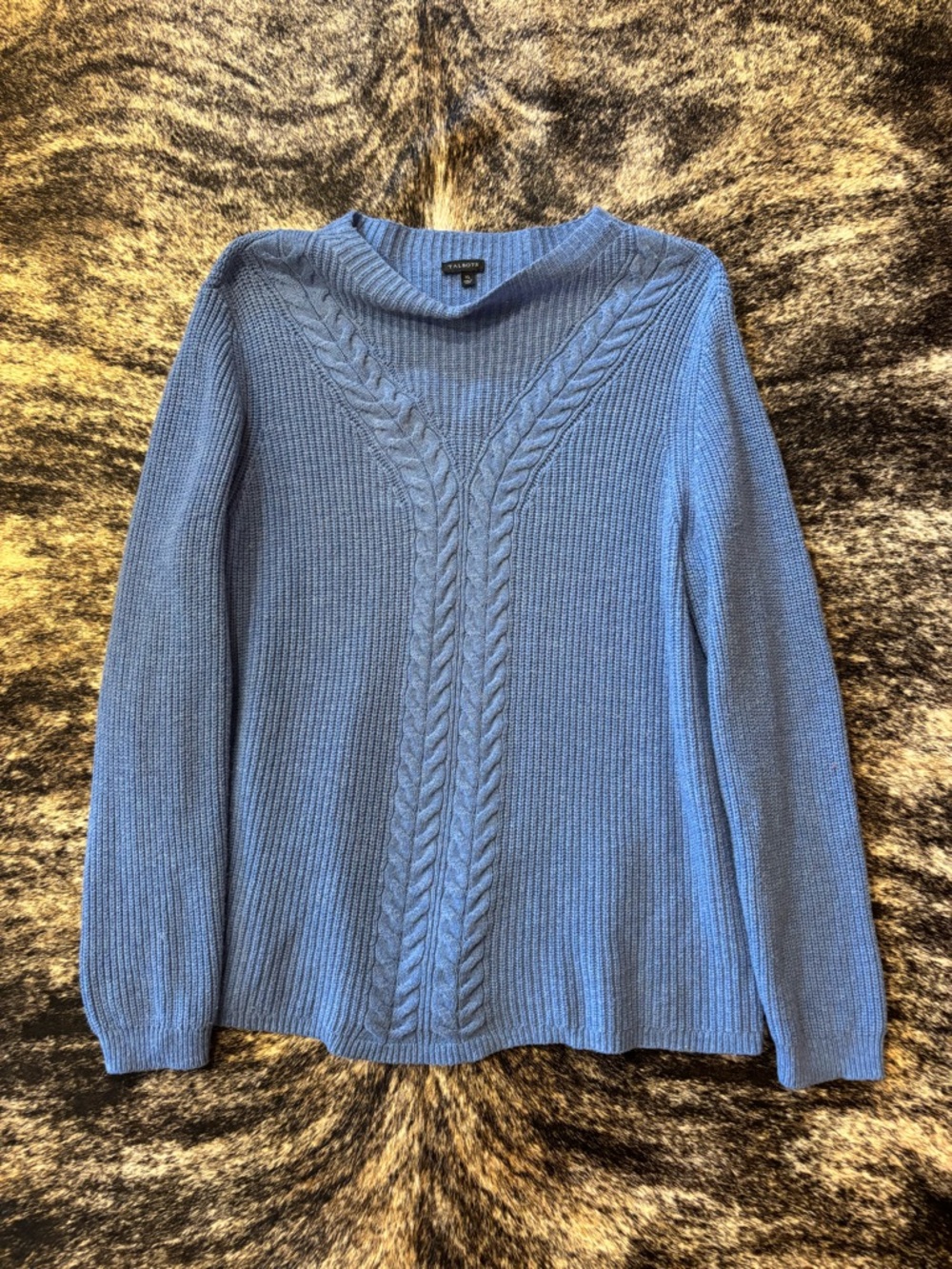 Women’s Blue Talbots Lambs Wool Blend Sweater, Size XL